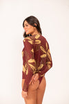 Blusa Laços Tule Camomila Telha