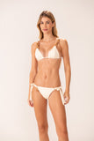 Biquíni Cortininha Rafia Lacinho Off White