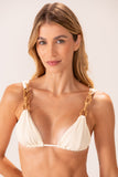 Biquíni Cortininha Rafia Lacinho Off White