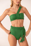 Hotpant Macramê Verde Floresta