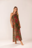 Vestido Um Ombro Macramê Tule Kan Floresta