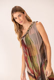 Vestido Um Ombro Macramê Tule Compose Kan Floresta