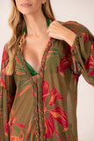 Coletão Camisa Macramê Tule Kan Floresta