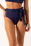 Hotpant Macramê Marinho