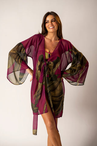 Kimono Manga Franzida Compose Arruda Pink