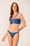 Top Tqc Argola Tiras Azul Maldivas
