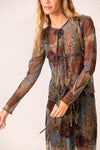 Blusa Laços Tule Folha de Céu