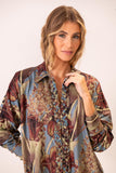 Camisa Macramê Lycra Folha de Céu
