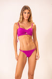 Biquíni Torcido Nó Texturizado Rosa Pitaya