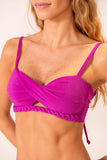 Biquíni Torcido Nó Texturizado Rosa Pitaya
