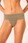 Calcinha Pala Hotpant Texturizado Verde Oliva
