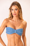 Top Faixa Rolotes Azul Céu