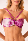 Biquíni Tqc Argola Rolotê Borboleta Tie dye Rosa Pitaya