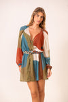Kimono Rolotê Macramê Compose Folha de Céu