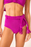Hotpant Macramê Texturizado Rosa Pitaya
