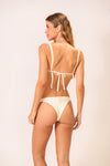 Top Frente Única Rolotês Off White