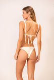 Top Frente Única Rolotês Off White