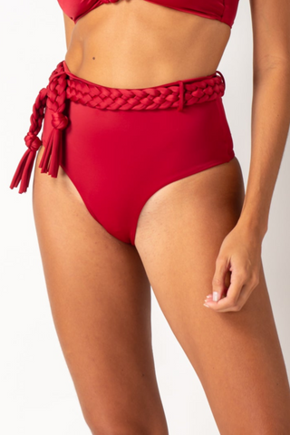 Hotpant Macramê Marsala