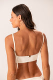 Top Tiras Macramê Off White
