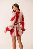 Kimono Rolotê Macramê Compose Fushi Tomate