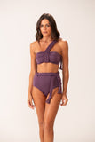 Hotpant Macramê Roxo Jabuticaba