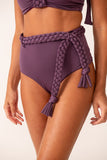 Hotpant Macramê Roxo Jabuticaba