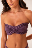 Top Infinito Macramê Roxo Jabuticaba