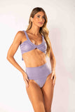 Conjunto Canoa Macramê Lavanda