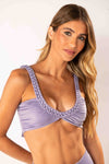 Conjunto Canoa Macramê Lavanda