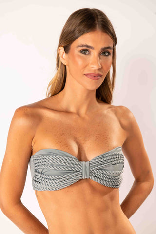 Top Faixa Rolotes Gris