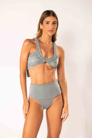 Conjunto Canoa Macramê Gris