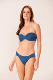 Top Faixa Rolotes Azul Maldivas