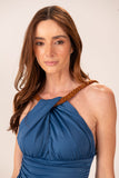 Maiô Frente Única Vermelho Azul Maldivas