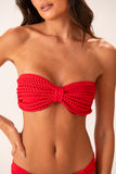 Top Faixa Rolotes Vermelho Tomate