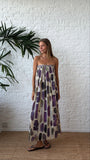 Vestido Tomara que Caia Macramê Tule Poa Pincel Manteiga