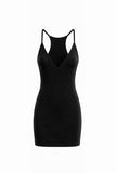 Forro Decote V Mini Preto