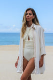 Kimono Macramê Lycra Off White