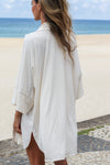 Kimono Macramê Lycra Off White